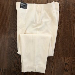 NEW Womens AVENUE Lined Cream Dress Pants